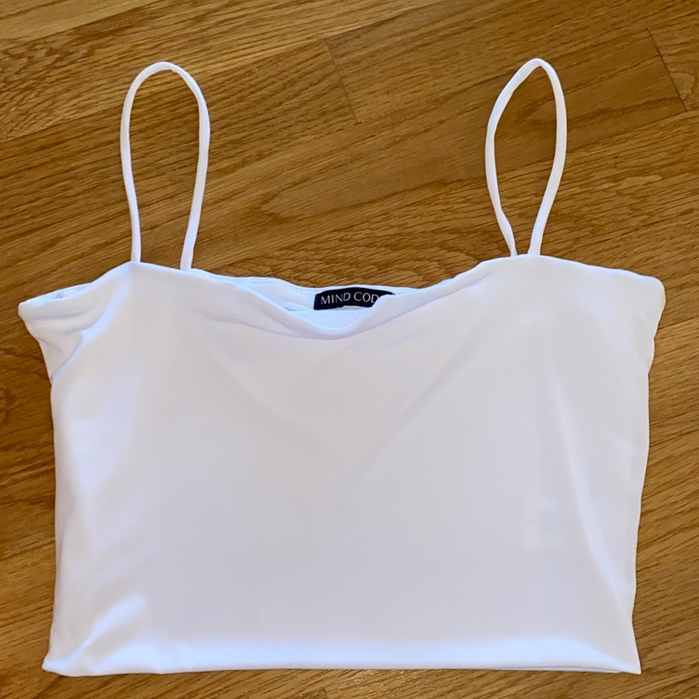 White Basic Tank Top Cropped - Mind Code - Picture 5 of 5